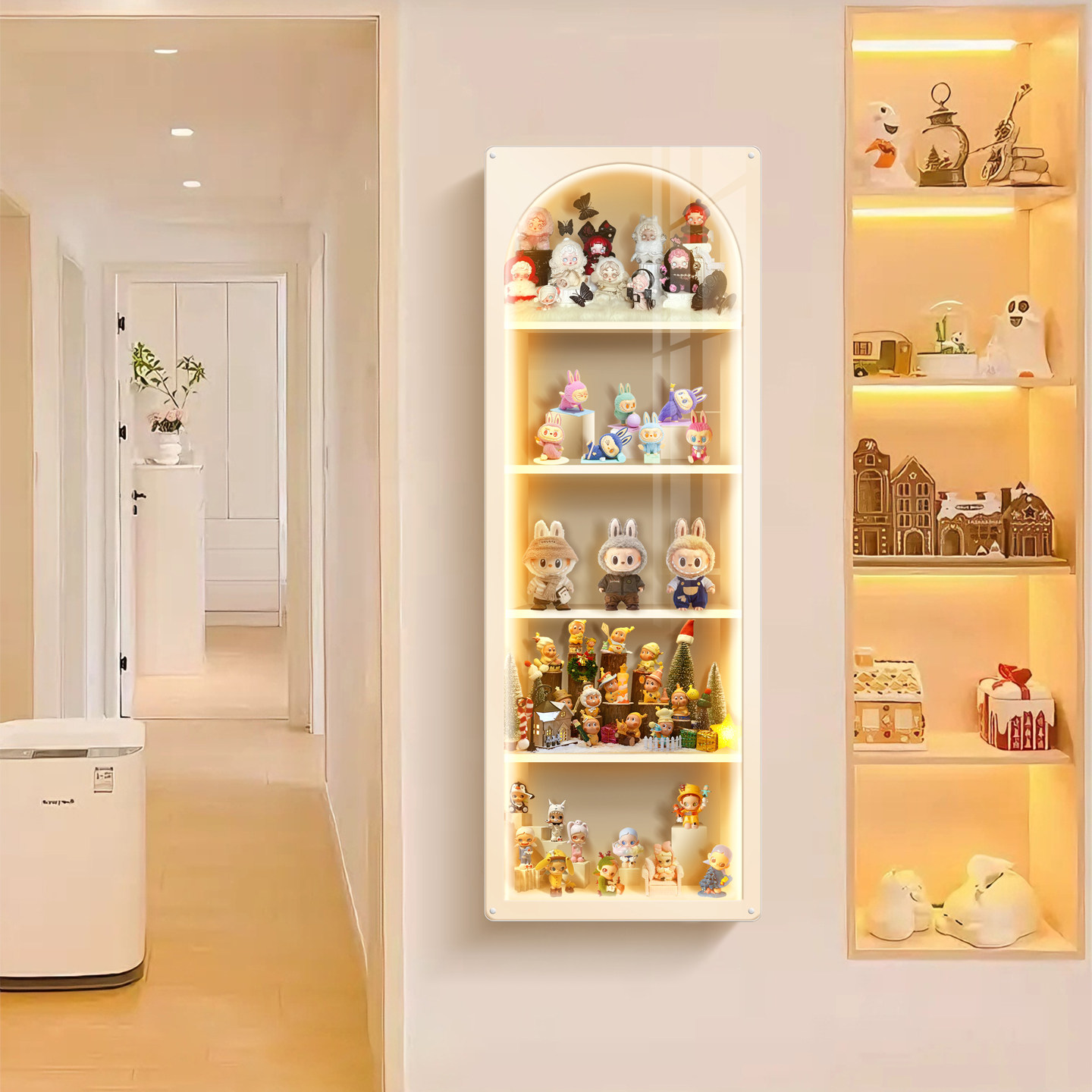 手办陈列柜现代简约壁挂式盲盒收纳展示柜大号置物架子防尘装饰柜,住宅家具,家用陈列柜,淘宝优惠券,粉丝福利购,淘宝优惠卷