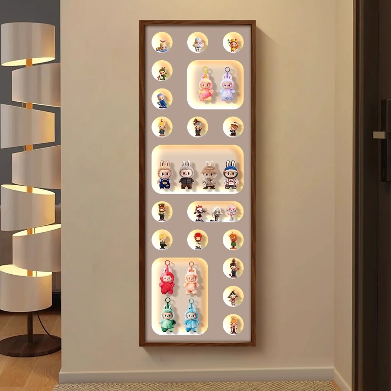 手办盲盒收纳神器展示架墙上