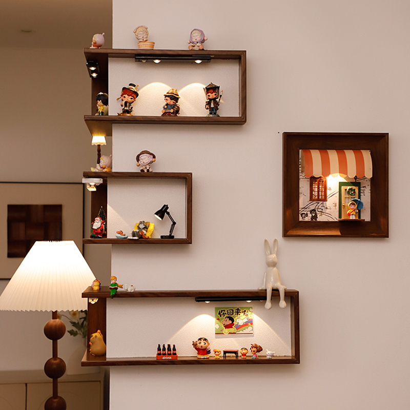 手办盲盒收纳展示架免打孔