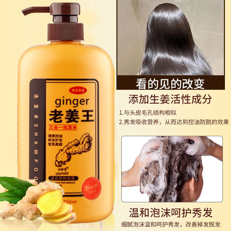 生姜去屑止痒控油柔顺滋养洗发水