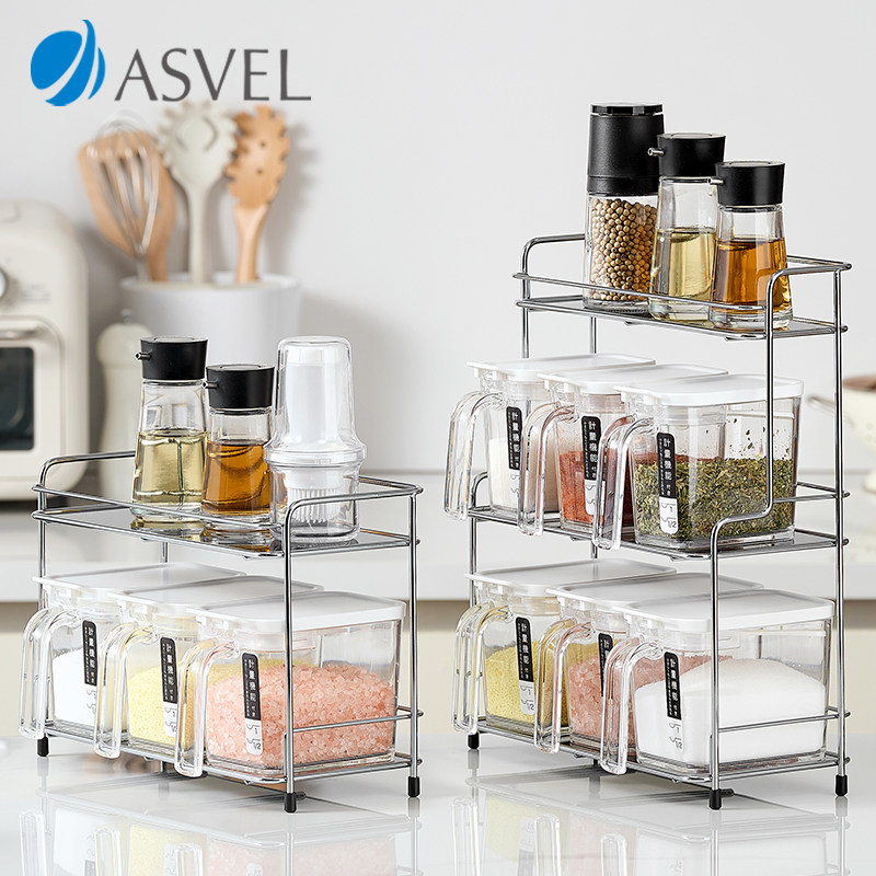 asvel调料盒置物架套装组合图片