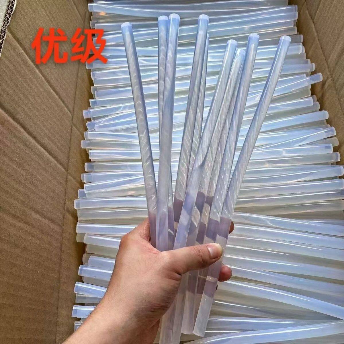 整箱25公斤超高粘性透明热熔胶棒强力胶棒7/11胶条超粘胶厂家直销