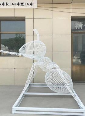 新款不锈钢镂空雕塑蚂蚁 铁艺 公园广场商场城市景观绿化装饰摆件