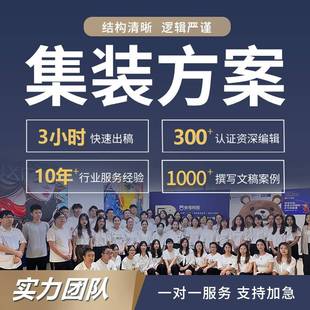 集装箱方案编写集装箱物流解决方案活动策划书集市规划技术报告做