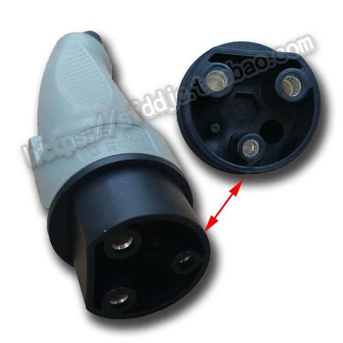 时风电动轿车配件 D102充电枪插头 充电线插头 充电线头一只