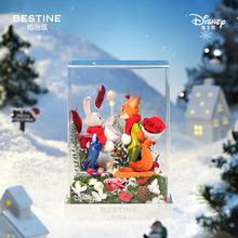 新年礼物柏治廷迪士尼疯狂动物城朱迪尼克永生花礼盒摆件生日礼物