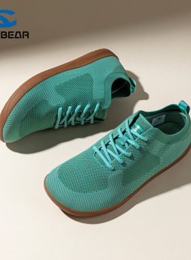 HOBIBEAR网面宽头鞋透气运动鞋大码宽楦情侣鞋徒步休闲宽松男女鞋