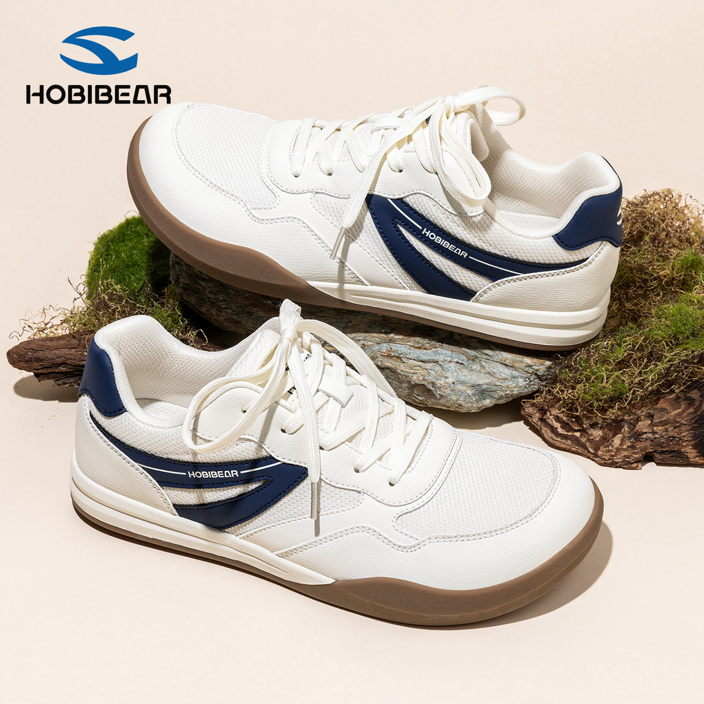 HOBIBEAR2026新款春季时尚男女宽头4E休闲鞋运动鞋舒适百搭情侣款