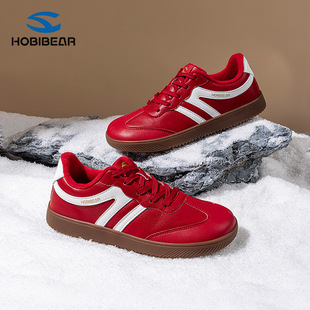 HOBIBEAR宽头男鞋加绒冬季运动鞋二棉休闲鞋保暖男女德训鞋情侣鞋