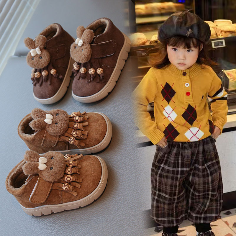 女童勃肯鞋软底流苏防滑学步鞋