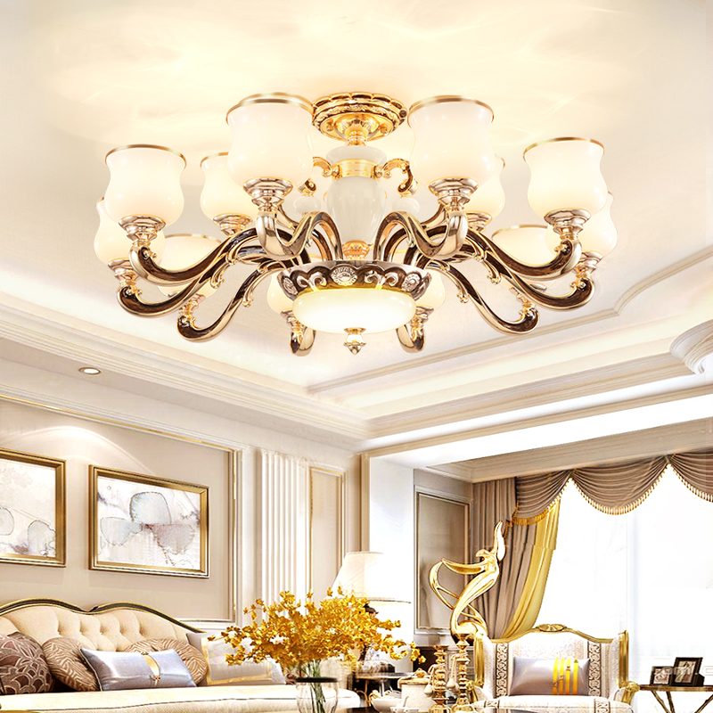 欧式吊灯客厅灯2021年新款灯具 E现代简约餐厅轻奢水晶大厅主灯饰