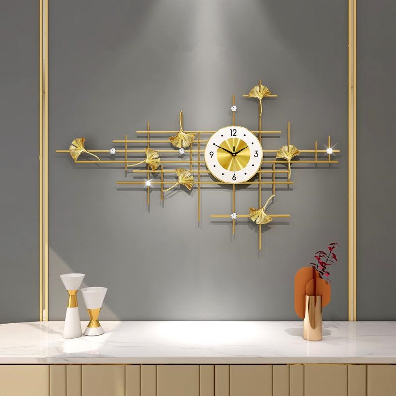 北欧轻奢钟表挂钟客厅家用时尚餐厅创意大M气挂表艺术装饰挂墙时