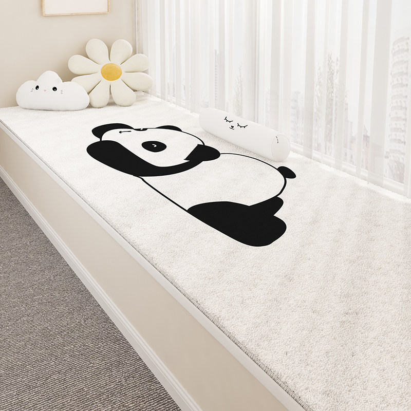 飘窗垫四季通用仿羊绒加厚窗台垫榻榻G米可裁剪毛绒坐垫阳台防滑