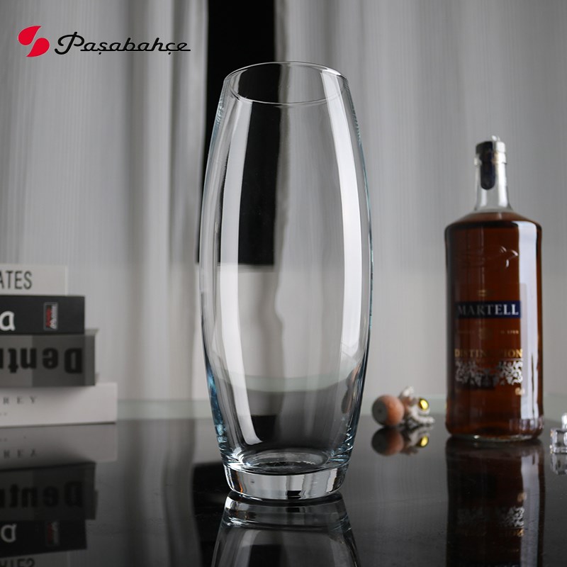 进口帕莎b花瓶富贵竹桌面大号水培创意现代简约摆件透明玻璃花瓶