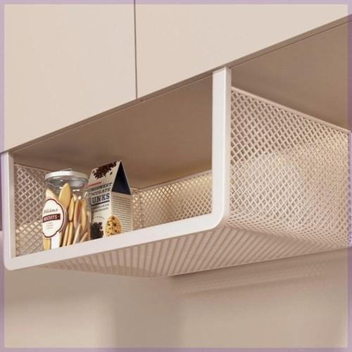 厨房置物架悬挂分层挂篮柜门整体橱柜下挂架吊柜下收纳挂架子家用