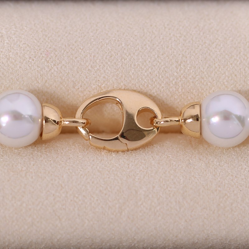 DIY配件S925银k金工艺光版猪鼻珍珠项链扣N毛衣链锁扣手链扣配饰