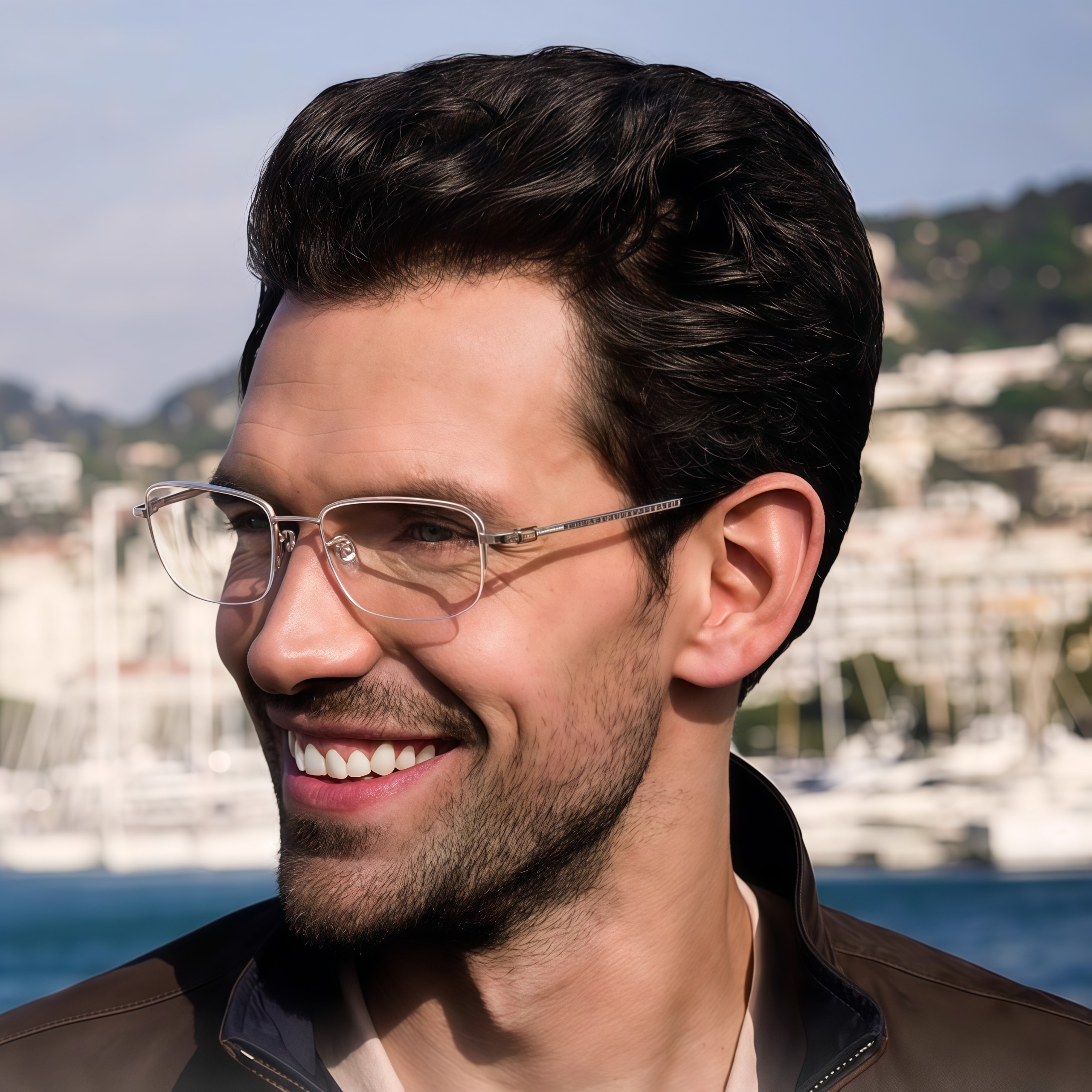 萧家眼镜框VCHF02J商务素颜半框近视眼镜架纯钛男超轻可配防蓝光