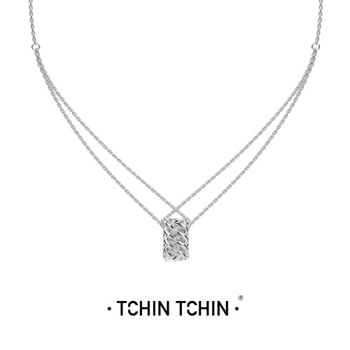 TCHINTCHIN镶钻双面吊坠项链