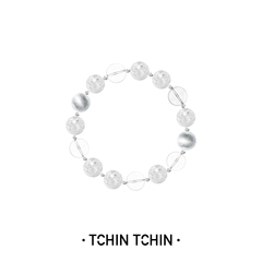 TCHINTCHIN 梦境花园系列 拉丝银珠白水晶手链