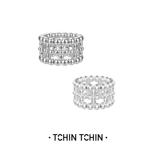 TCHINTCHIN 梦境花园系列 桂花串珠戒指 手工拉丝