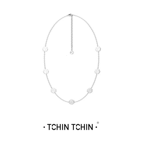 TCHINTCHIN铜镀厚白金编织项链