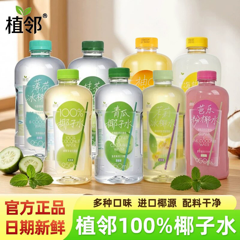 植邻椰子水青瓜茉莉抹茶冰椰水海盐柠檬芭乐粉椰子水果饮料品解腻