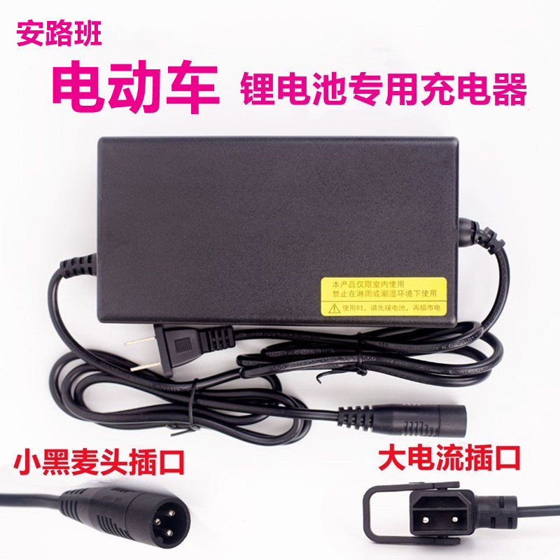 适用于爱玛电动车电瓶车充电器48v12ah54.6v2A3a5a锂离子锂电池