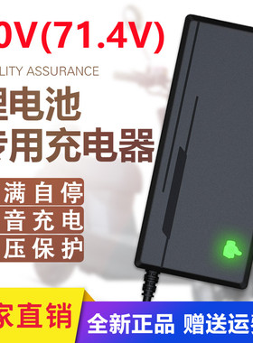 电动车三元聚合物锂离子电池充电器60V伏输出71.4V10A2A5A38a17串