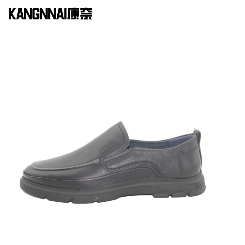 康奈男鞋专柜同款头层牛皮舒软底软面商务休闲圆头轻底鞋11235070