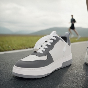 康奈男鞋专柜同款潮流休闲圆头轻质平底牛皮舒适时尚板鞋11235023