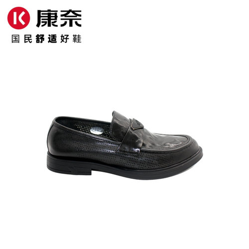 康奈新款软底一脚蹬镂空透气乐福