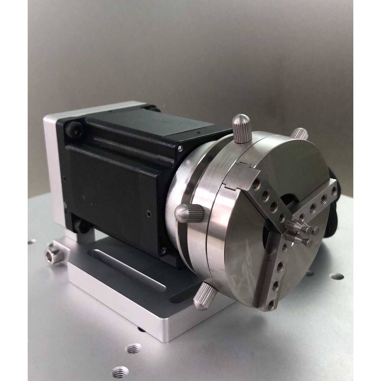 激光打标机旋转夹具弹簧夹快速旋转打标治具圆柱打标夹具