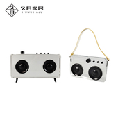 简约现代轻奢桌面软装 饰品透明收音机录音机亚克力摆件样板间客厅