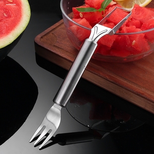 不锈钢切西瓜神器水果叉子勺子开瓜切块分割吃瓜工具造型创意 夏季