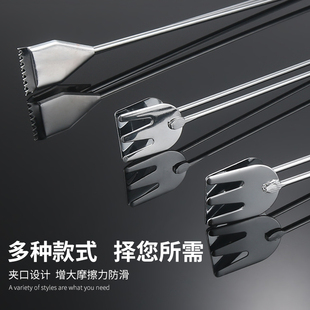 烘焙夹 面包夹夹牛排夹商用油炸剪刀式 不锈钢烧烤夹子木炭夹钳