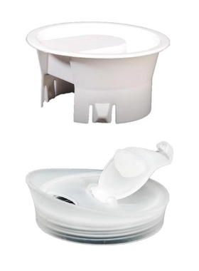 水壶盖子玻璃扎壶通用凉水壶盖 白色盖子配件PC条纹八角塑料