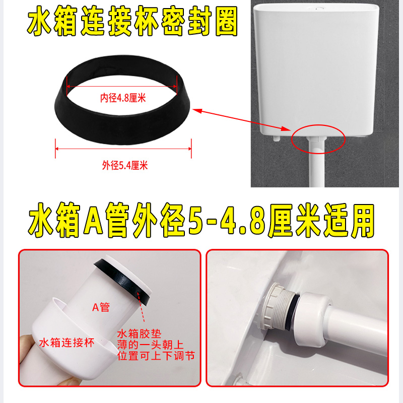 便器冲水箱厕所进水口密封圈通用蹲便水箱密封圈下水胶垫橡胶皮圈