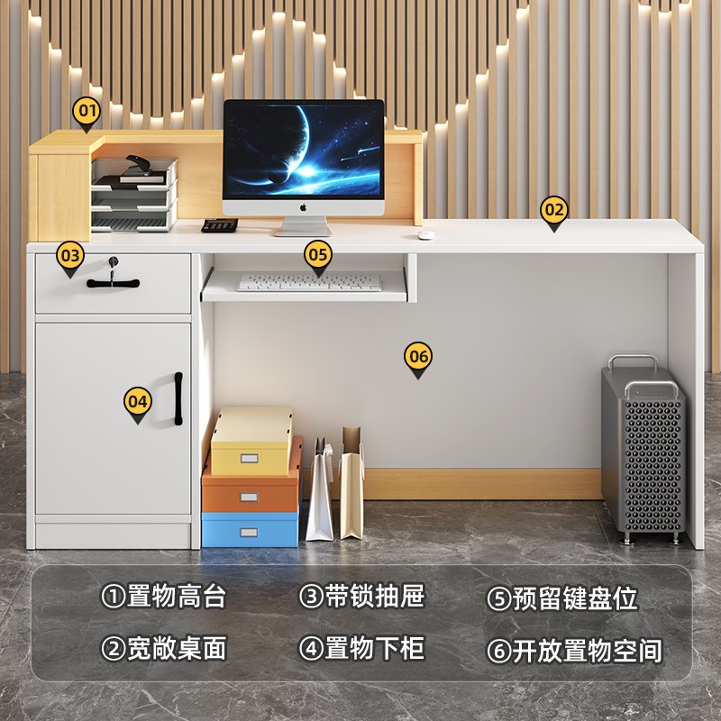 现货速发前台桌接待台吧台桌收银台店铺小型简约院美发柜台装店