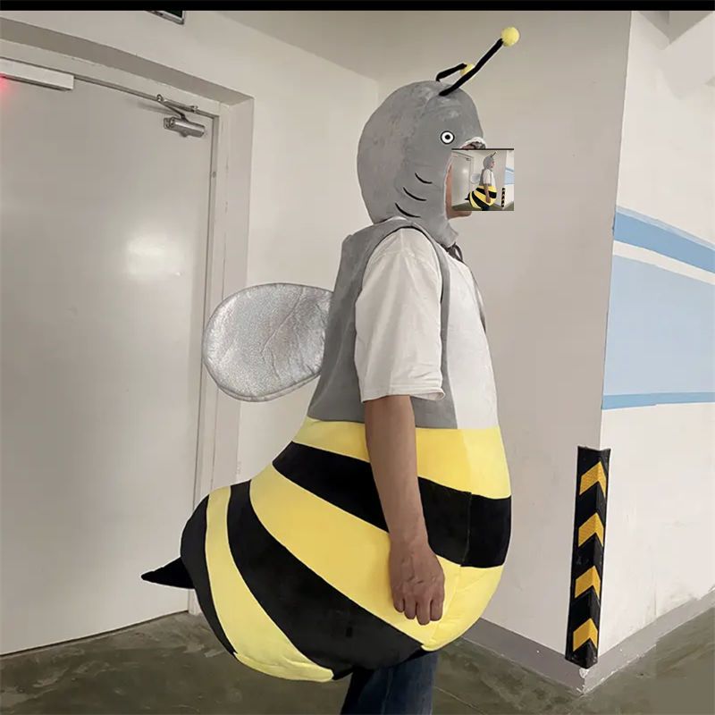 速发创意鲨bee蜜蜂shk可穿戴演出玩偶服成人儿童版优趣优品