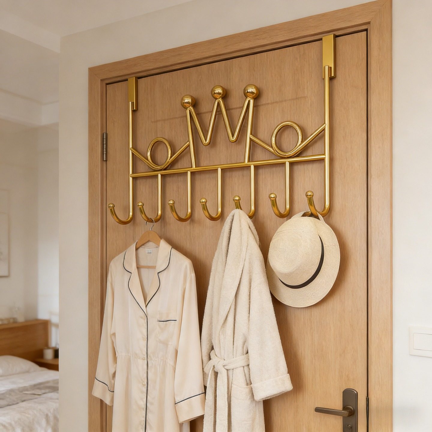 门后挂钩免打孔门上挂衣架置物衣钩卧室厨房门上收纳架挂架衣帽钩,收纳整理,挂门置物架,淘宝优惠券,粉丝福利购,淘宝优惠卷