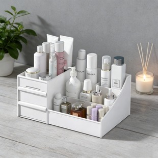 化妆收纳盒化妆品收纳抽屉式梳妆台整理桌面抽屉护肤品口红置物架