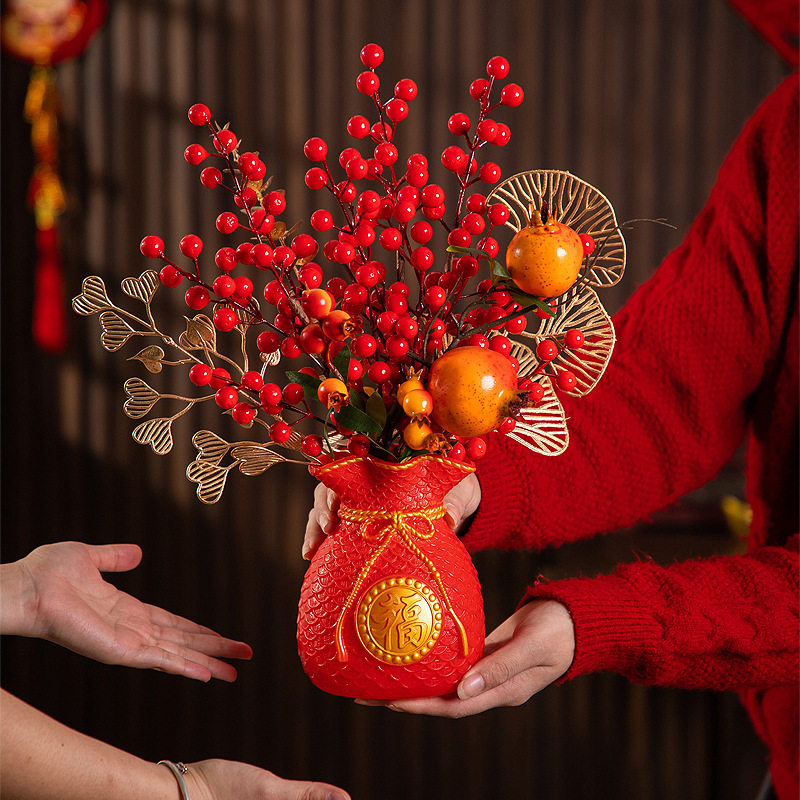 新年过年客厅装饰品发财果福桶摆件2026马年新春桌面树春节插花桶,节庆用品/礼品,创意礼盒/礼品套组,淘宝优惠券,粉丝福利购,淘宝优惠卷