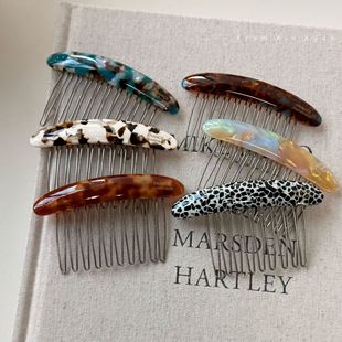 前额刘海发梳倒插梳无痕发夹2025新款高级感碎发整理神器防滑卡子