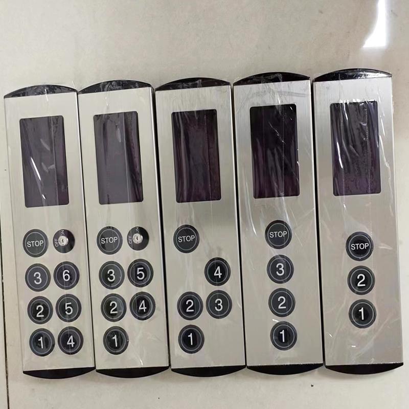 电梯急停按钮stop黑色表面红色圆形外呼板箭头上下行开关门警铃