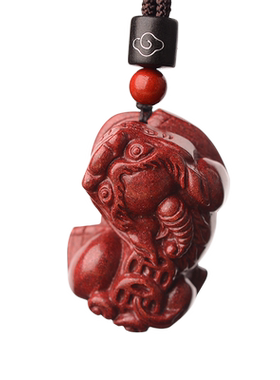 保真朱砂招财貔貅吊坠男士挂件项链随身配饰本命年护身符女款礼物