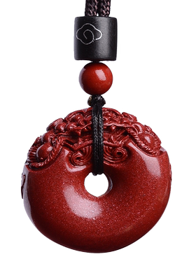 正品保真朱砂招财貔貅吊坠平安扣挂件项链女本命年护身符男士礼物