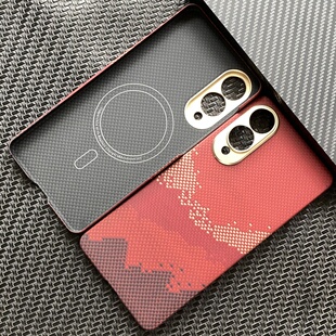 适用新款三星s25edge凯夫拉手机壳全包磁吸s25edge碳纤维保护套正品芳纶磨砂商务个性创意潮牌散热防滑硬壳