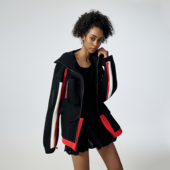 D.MARTINAN QUEEN奥感N系列2025秋季 撞色外套女运动休闲拉链夹克