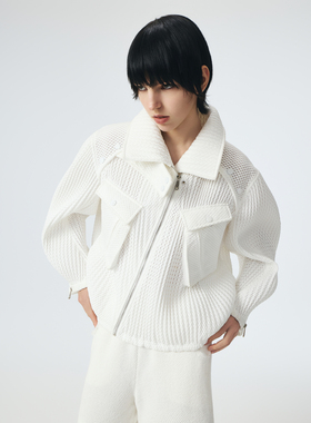 D.MARTINANQUEEN奥感N系列2025早秋设计感针织外套女运动休闲上衣