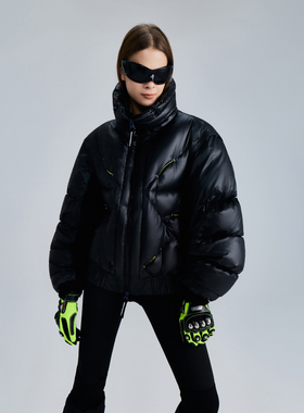 D.MARTINA QUEEN奥感N系列防泼水立领加厚鹅绒服女2025冬新款